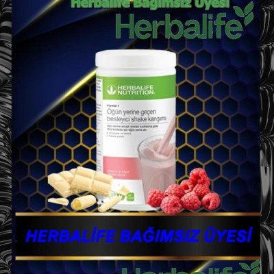 Herbalife Besleyici Shake Ahududu Beyaz Çikolata Aromalı 